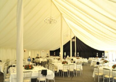 Interior shot of a large traditional marquee