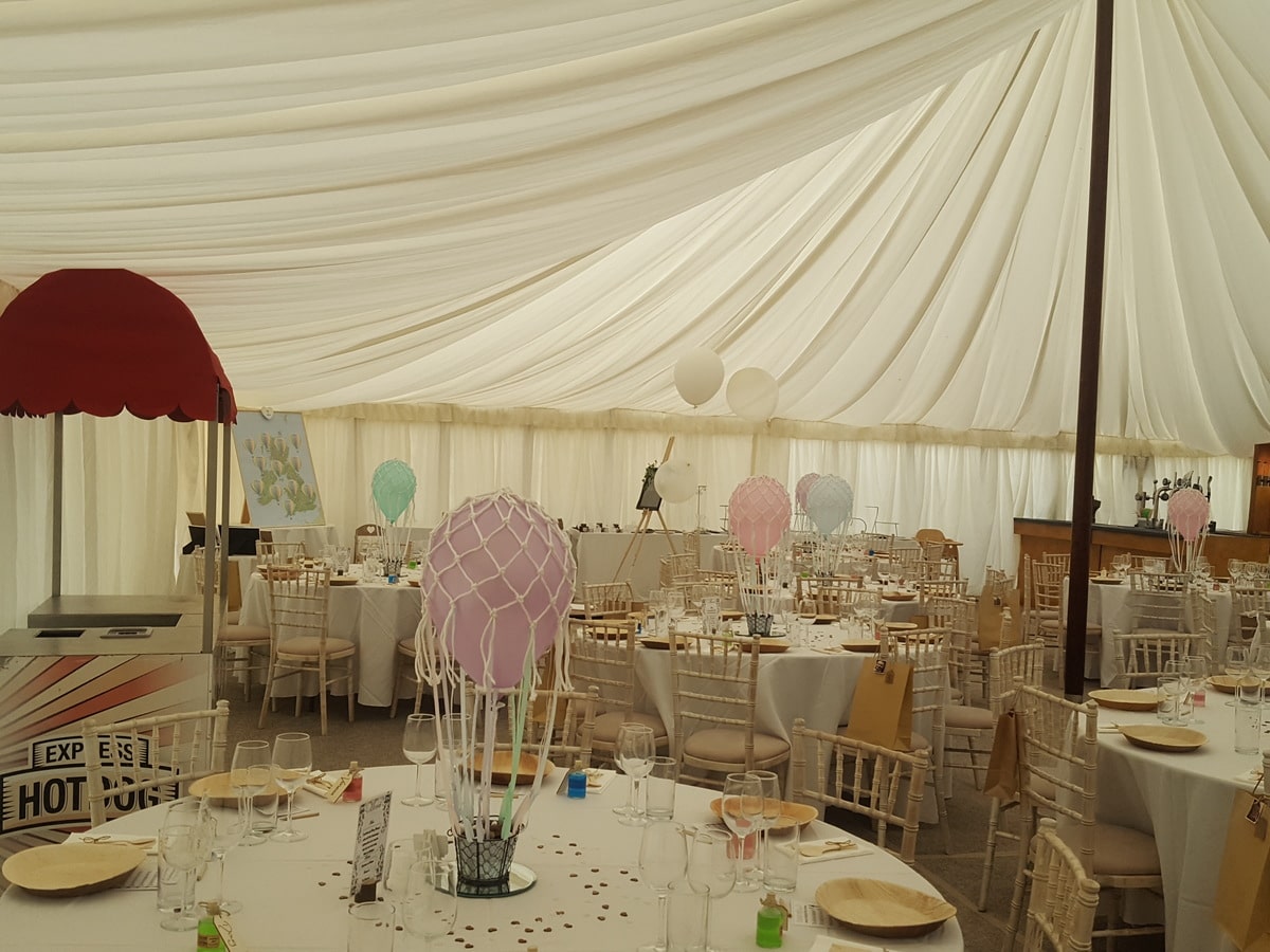 Traditional lined marquee by County Marquees East Anglia