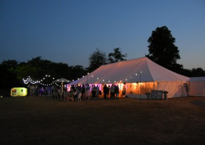 Traditional Marquee Hire at night in Essex | County Marquees East Anglia