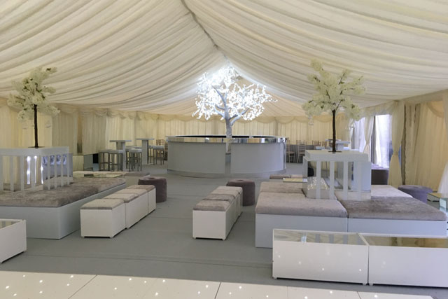 Clear span marquee interior shot | County Marquees East Anglia