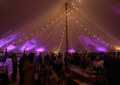 Sail cloth marquee at night in Essex | County Marquees East Anglia