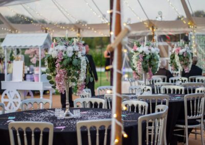 decorated marquee for party marquee in Essex