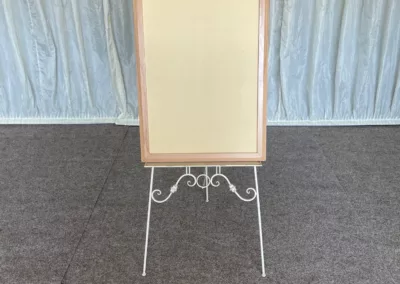 Cream easel with board | County Marquees