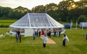 Transparent party tent by marquee hire service County Marquees East Anglia