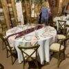 4ft dressed round table by county marquees