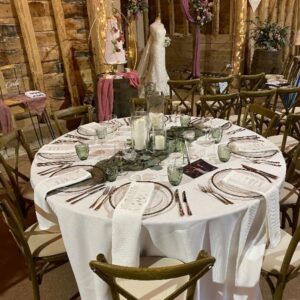 6ft dressed round tab le by county marquees