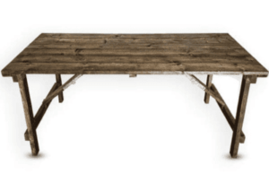 6ft6 x 2ft4 chunky table reclaimed wood by county marquees