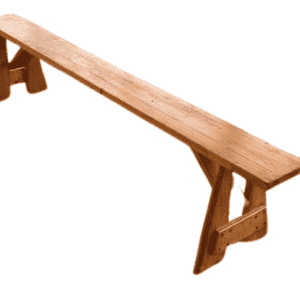 chunky rustic bench by county marquees
