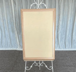 Cream easel with board | County Marquees