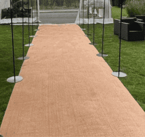 coconut matting walkway