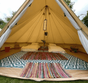bedding for tipi tent hire
